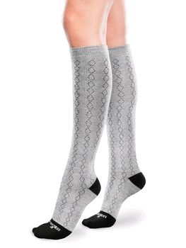 Therafirm Core Spun Patterned Support Socks (Therafirm Core Spun Patterned Support Socks - Ladies Classic Diamond)