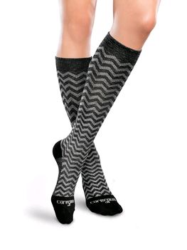 Therafirm Core Spun Patterned Support Socks (Therafirm Core Spun Patterned Support Socks - Ladies Trendsetter)