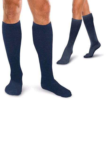 Therafirm Core Spun Short Length Support Socks Navy