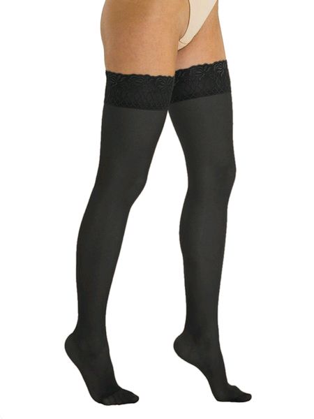 Solidea Brigitte Micro Rete 70 Sheer Support Hold Ups Nero