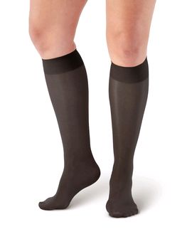 Pebble UK Sheer Mild Support Knee Highs (Pebble UK Sheer Mild Support Knee Highs Black)