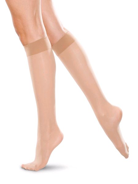 Therafirm Light Ladies Sheer Support Socks or Flight Socks Natural