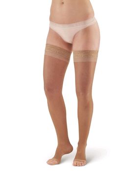 Pebble UK Toeless Sheer Compression Thigh Highs (Pebble UK  Toeless Sheer Compression Thigh Highs Beige)