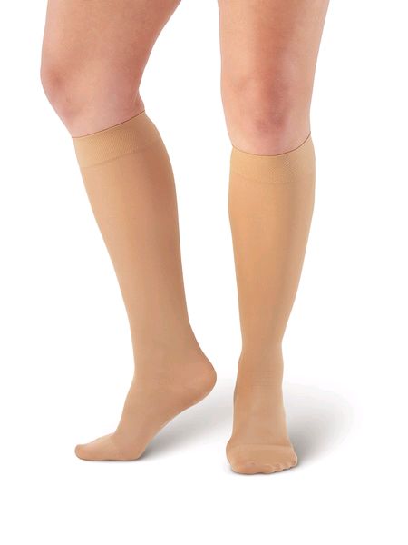 Pebble UK Microfibre Opaque Compression Knee Highs Sand