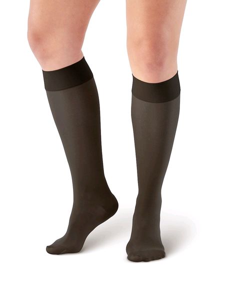 Pebble UK Signature Sheer Compression Knee Highs Black