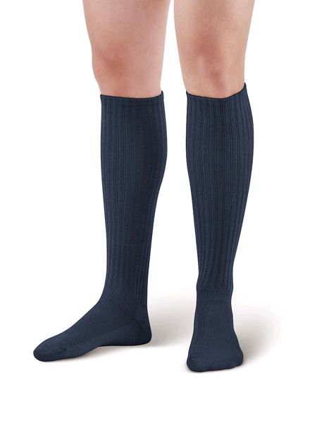 Pebble UK EZ-Walker Plus Socks Calf Length Navy