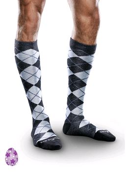Therafirm Core Spun Patterned Support Socks (Slate Argyll Easter)