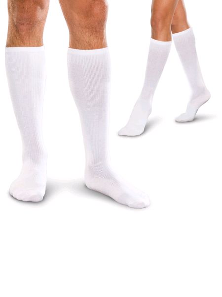 Therafirm Core Spun Short Length Support Socks White