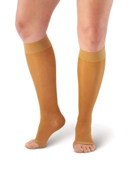 Pebble UK Toeless Sheer Support Knee Highs (Pebble UK Toeless Sheer Support Knee Highs Beige)