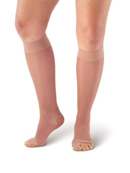 Pebble UK Toeless Sheer Support Knee Highs (Pebble UK Toeless Sheer Support Knee Highs Light Nude)