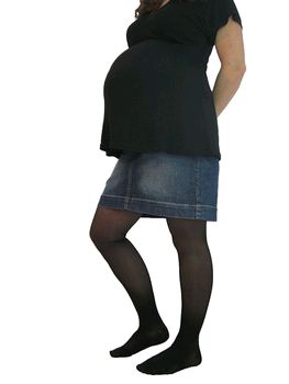 Pebble UK Sheer Compression Maternity Tights (Pebble UK Sheer Compression Maternity Tights Black)