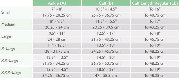 Pebble UK Size Chart 7f Med Weight & Micro Opaque Compression Socks